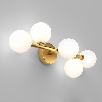 Artika Bloom 5-Light Vanity Light Fixture, Gold