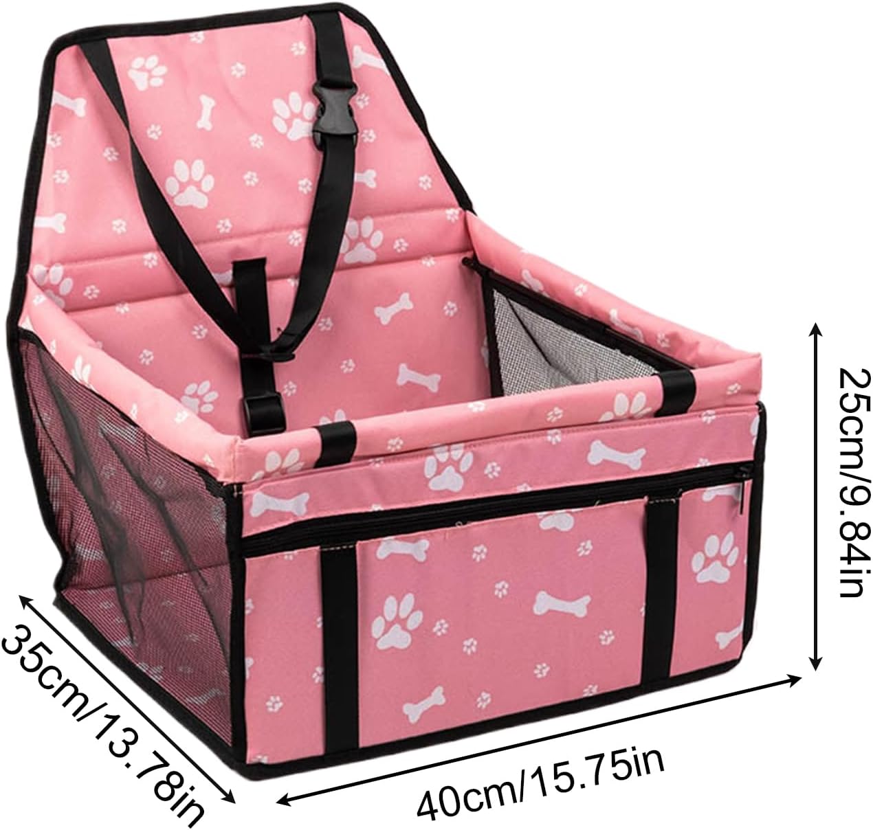 Car Seat for Small Dogs – Car Seat and Pet Travel Bed with Pockets, Washable Cover Travel Accessories for Pets Daily Walks Travel Veterinarian 6