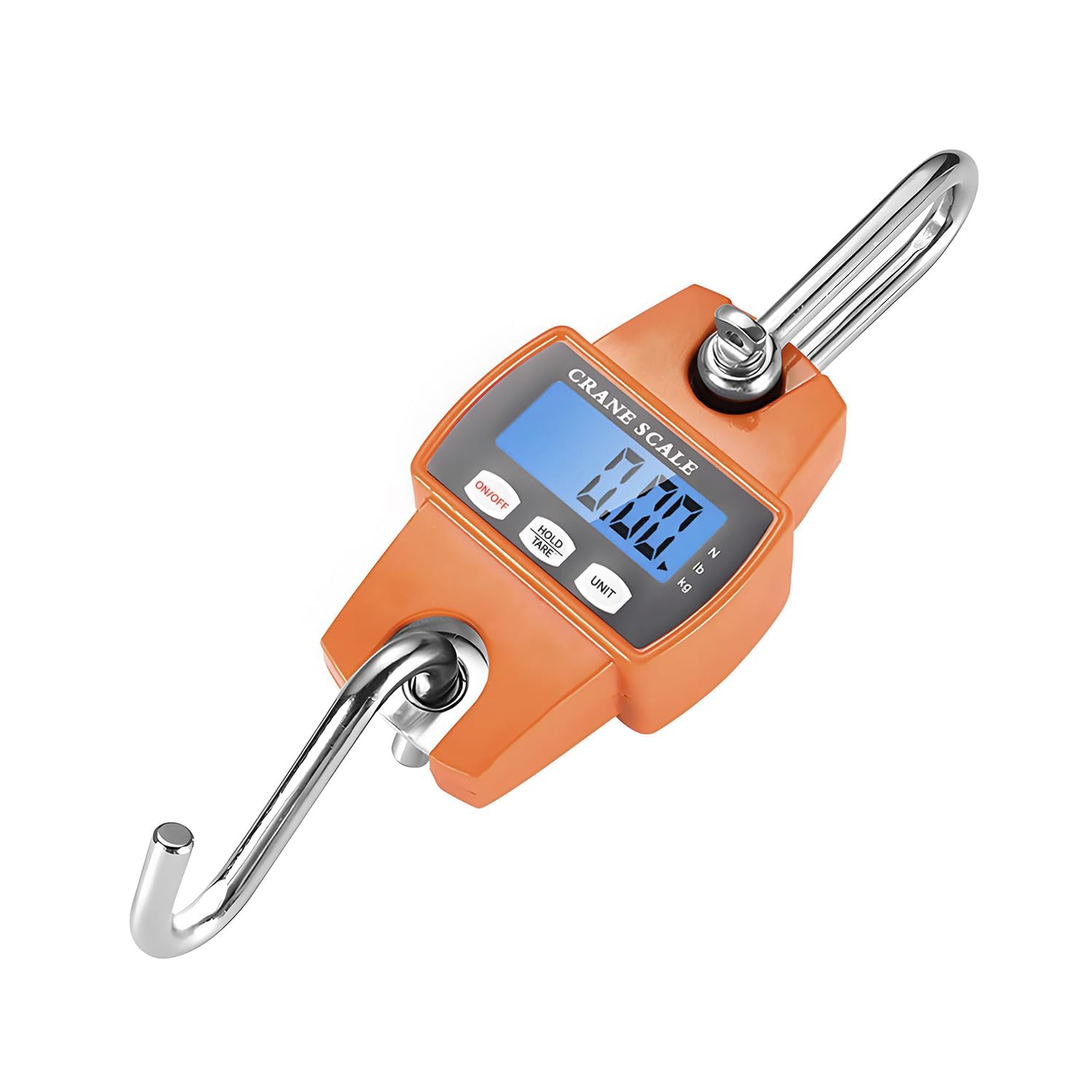 Qumox Balance Numérique Suspendue 300 kg – Mini Grue Portable avec Crochets, Écran LCD, Haute Précision, Balance de Pêche, Ferme, Chasse, Extérieur