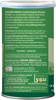 Organic India Moringa Powder - Essential Nutrition - (100g)