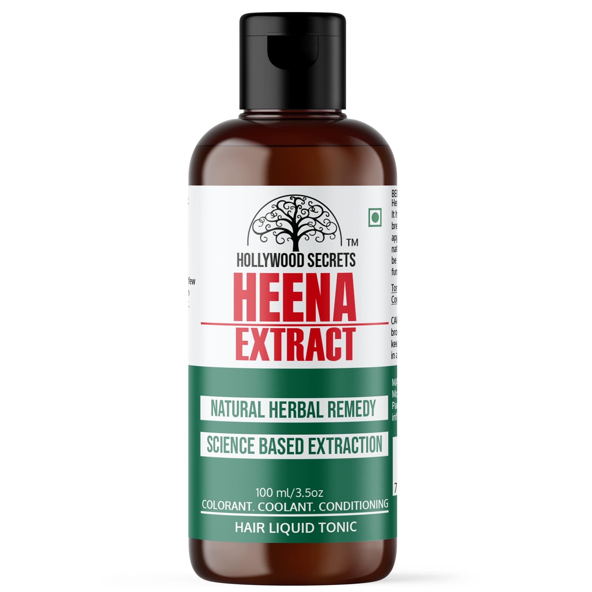 Hollywood Secrets Pure 85% Henna Liquid Botanical Extract| Toning | Conditioning | Hair Growth |100ml