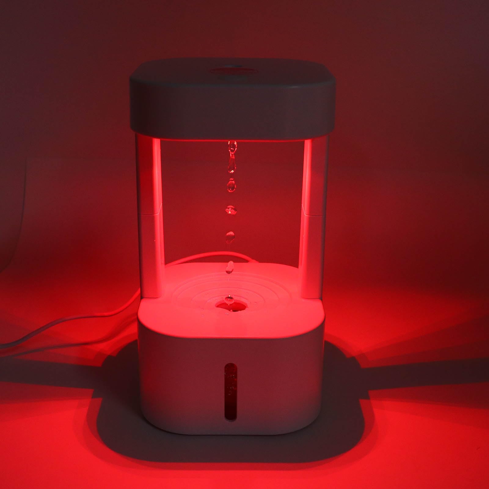 Humidificador de Aire con Gotas de Agua Antigravedad de 580 Ml, Humidificadores de Niebla Fría con Luces LED, Humidificadores de Niebla Fría Antigravedad para Dormitorio, (Luz de