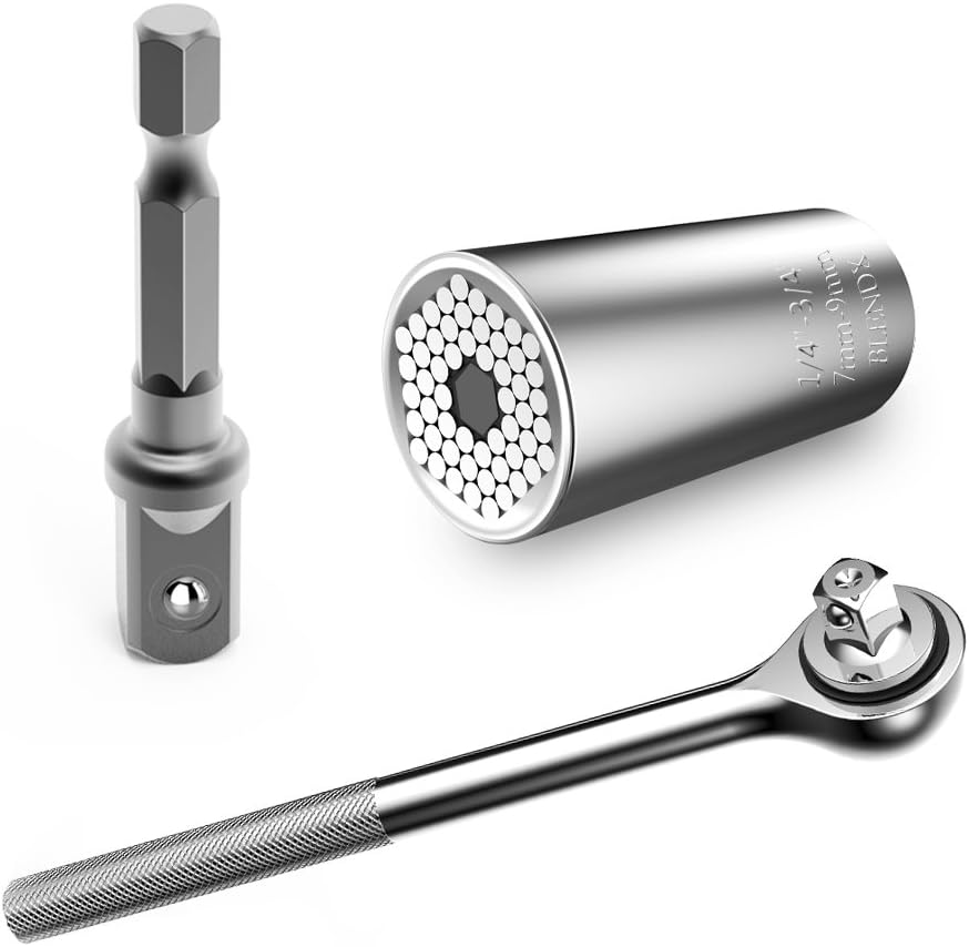 Socket Wrench Set with Universal Socket Self-Adjusting 7mm to 19mm ...