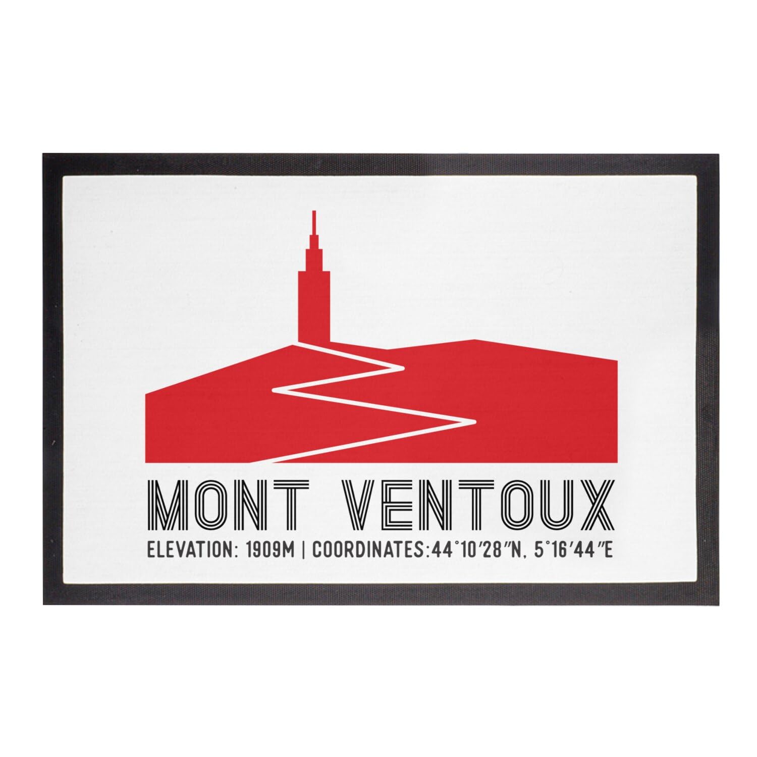 Paillasson Mont Ventoux Vélo pour Entrée de Maison de Cycliste 60x40cm