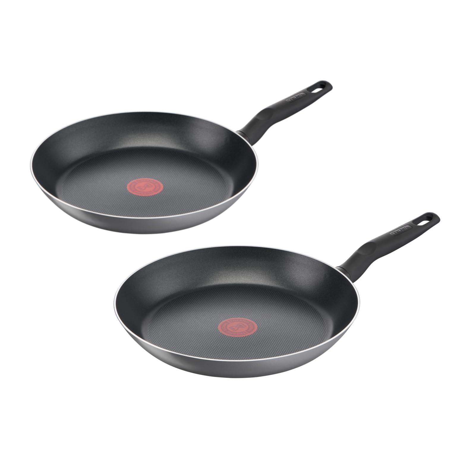 Tefal Easy Cook & Clean Pfannenset 24/28 cm, Antihaftbeschichtung, Bratpfannen, Thermo-Signal bei idealer Brattemperatur, NICHT induktionsgeeignet, einfache Reinigung, Made in France, B5559033