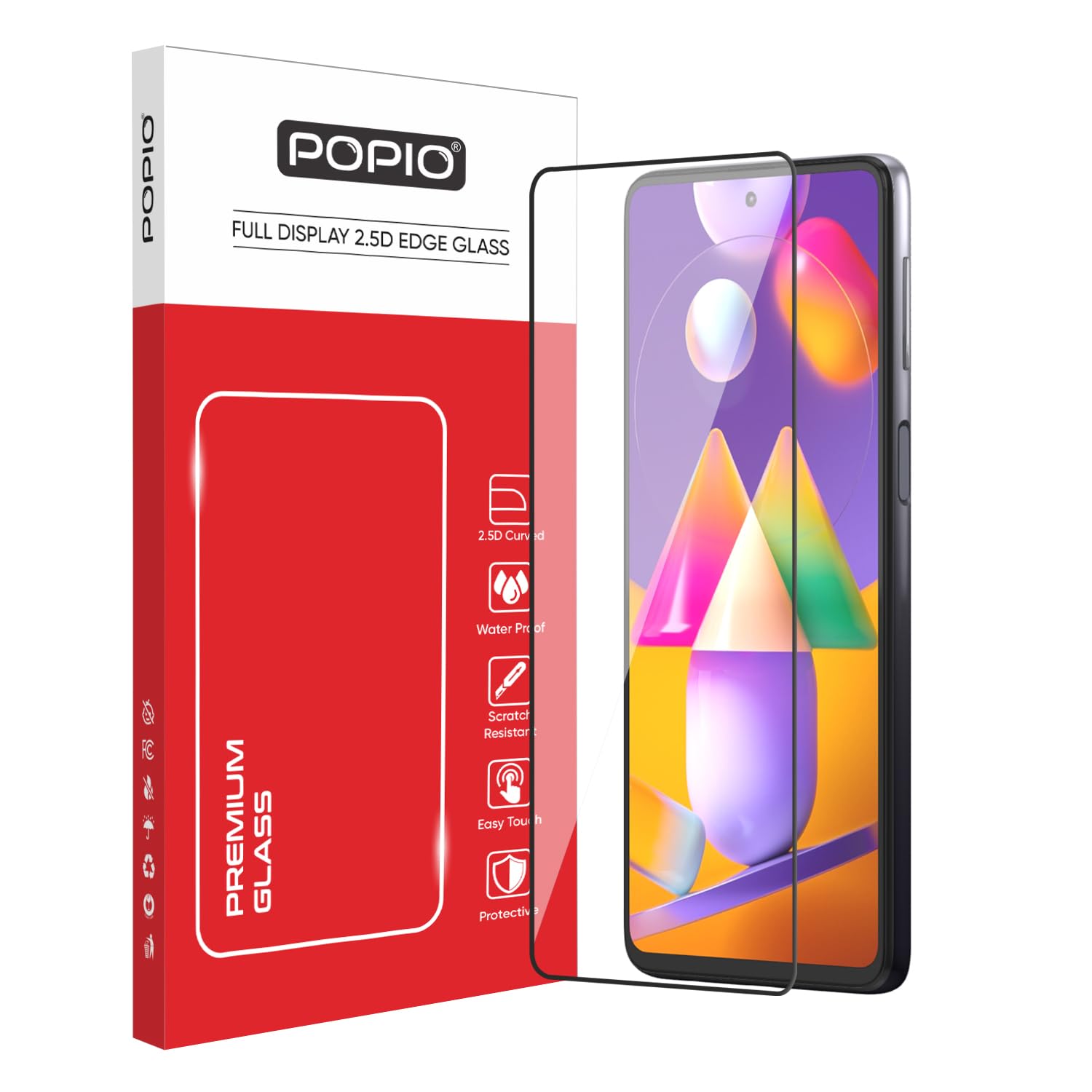 POPIO Military-Grade Gorilla Tempered Glass For Samsung Galaxy M31S / A51 | 9H Hardness, Edge-to-Edge, Bubble-Free-image-20