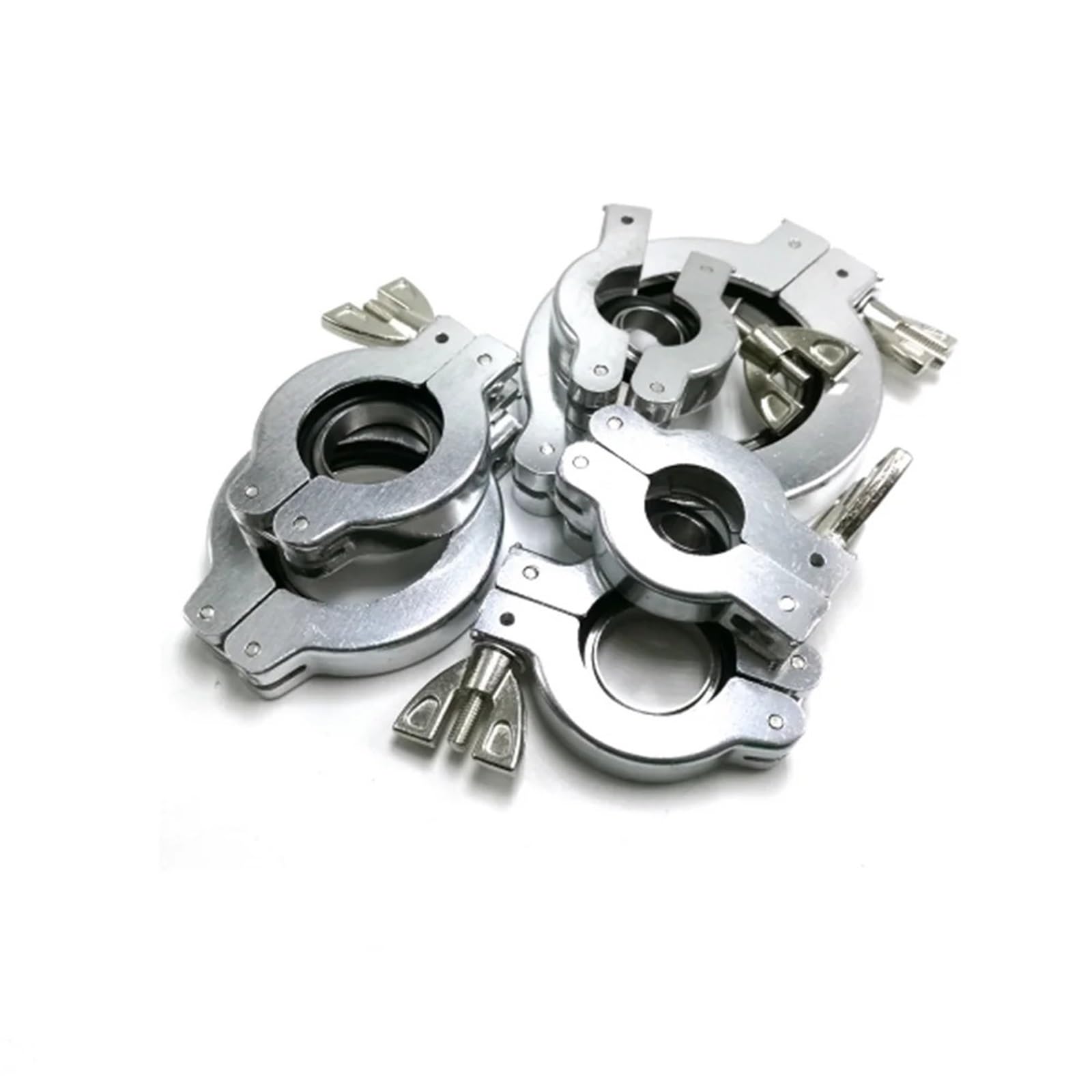 KF10 KF16 KF25 KF40 KF50, soporte de junta de goma, abrazadera de tubo de vacío de aleación de aluminio, abrazaderas de fuelle de vacío (KF50)