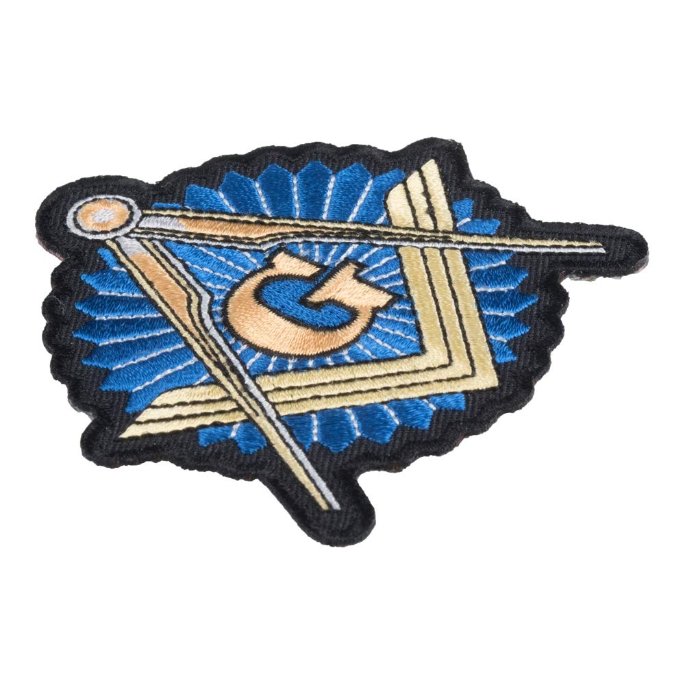Freemasons Blue & Gold Emblem Patch, Masonic Patches