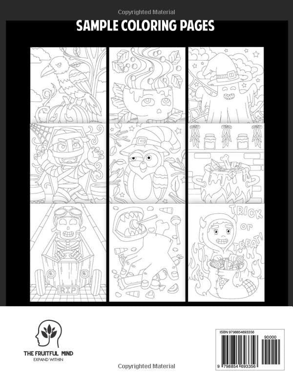 Miniatura 2 de Large Print Halloween Coloring Book for Adults 30 Easy Halloween Designs with Cute Ghosts, Beguiling Witches, Creepy Monsters and More to Spark Your
