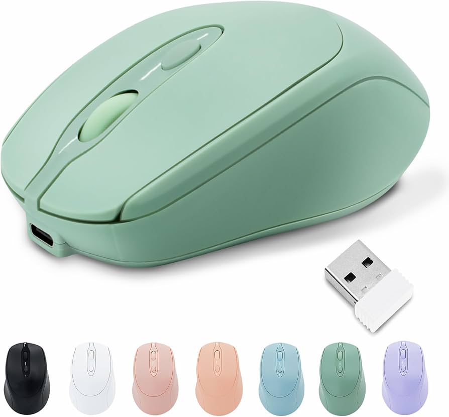 ワイヤレスマウス ミントグリーン Amazon | ワイヤレスマウス、2.4GHz Bluetooth デュアルモード光学式