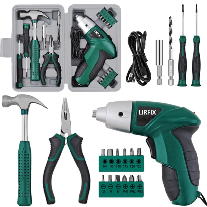 LIRFIX 20-Piece USB Rechargeable Screwdriver Kit -1