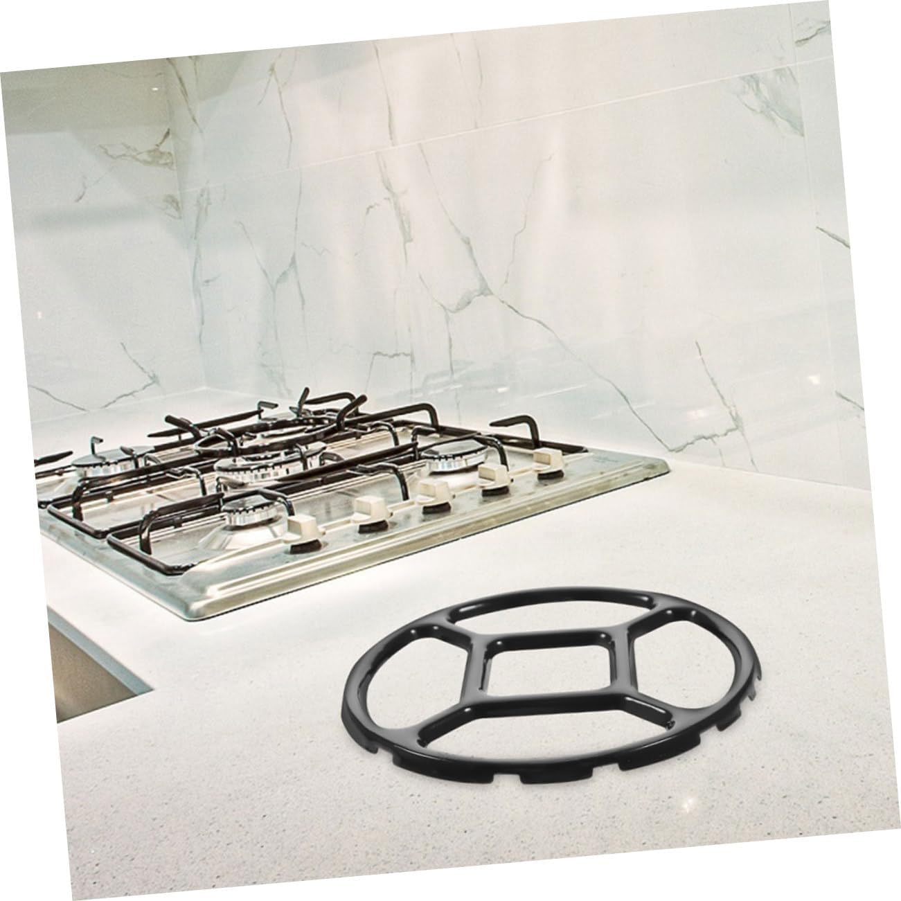 Zerodeko 2pcs Non-slip Wok Ring Gas Stove Pot Support Bracket for Small Woks and Pots Temperature Resistant Cooking Accessory Stable Cooking Aid for Kitchen Use