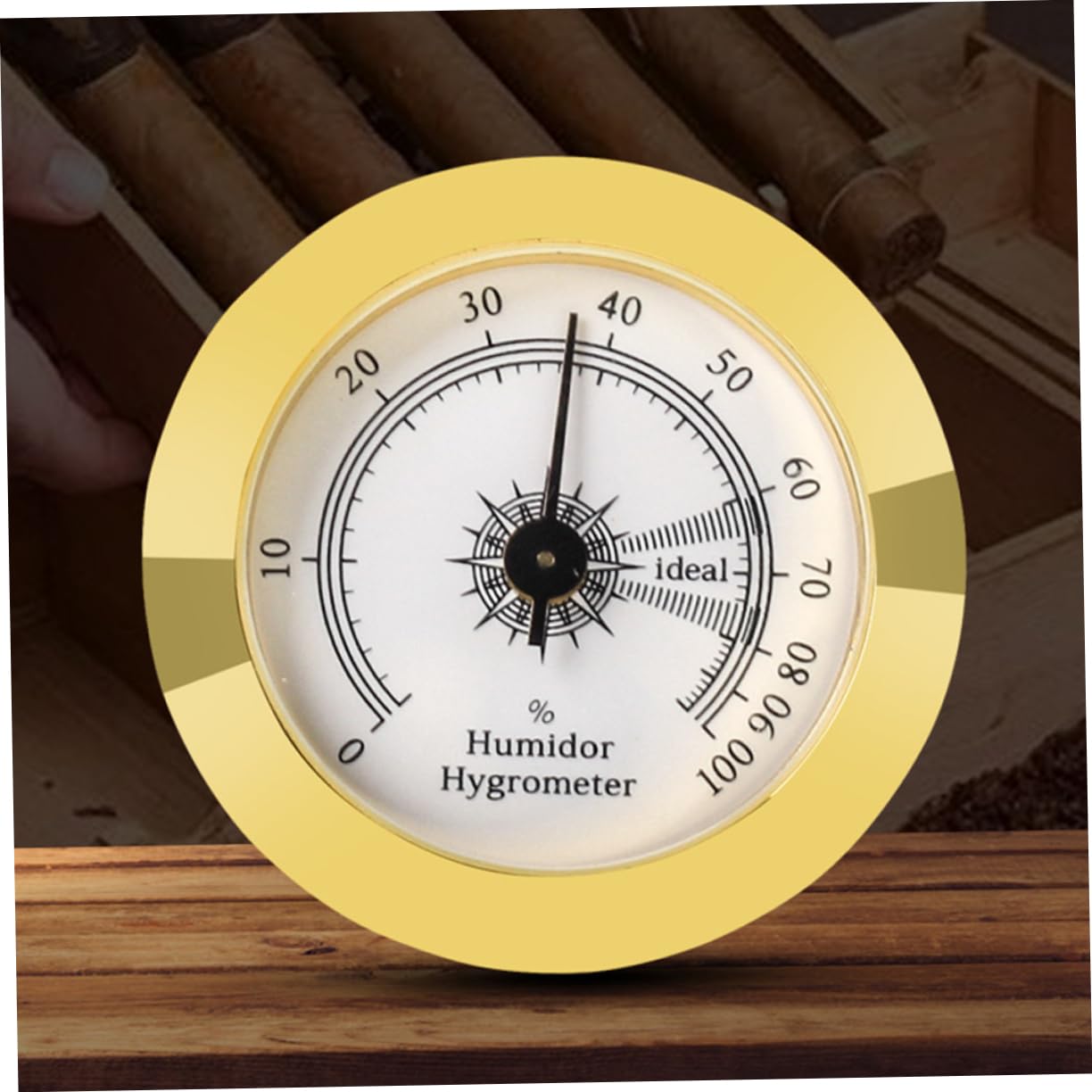 5 Piezas De Higrómetro De Humedad Para Interiores Cerillas Humidores Mecánicos Humidor De Accesorio De Vidrio