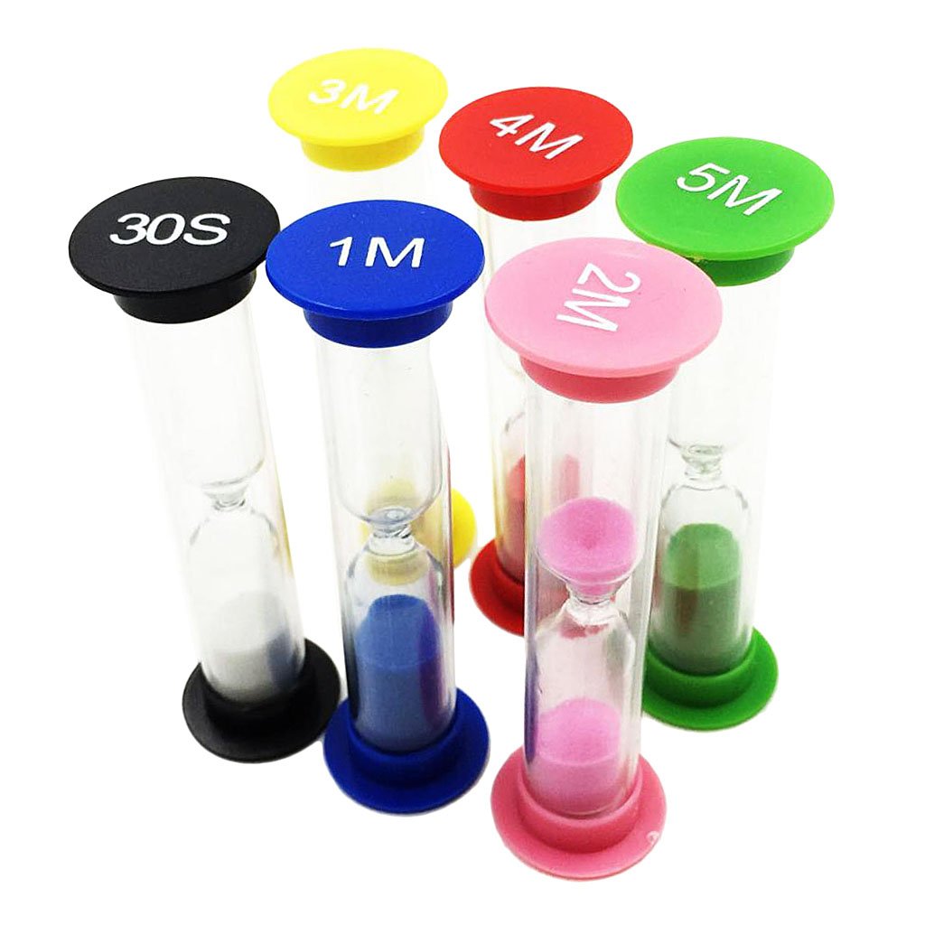 Sablier coloré minuteur 30s 1 2 3 4 minutes en plastique résistant