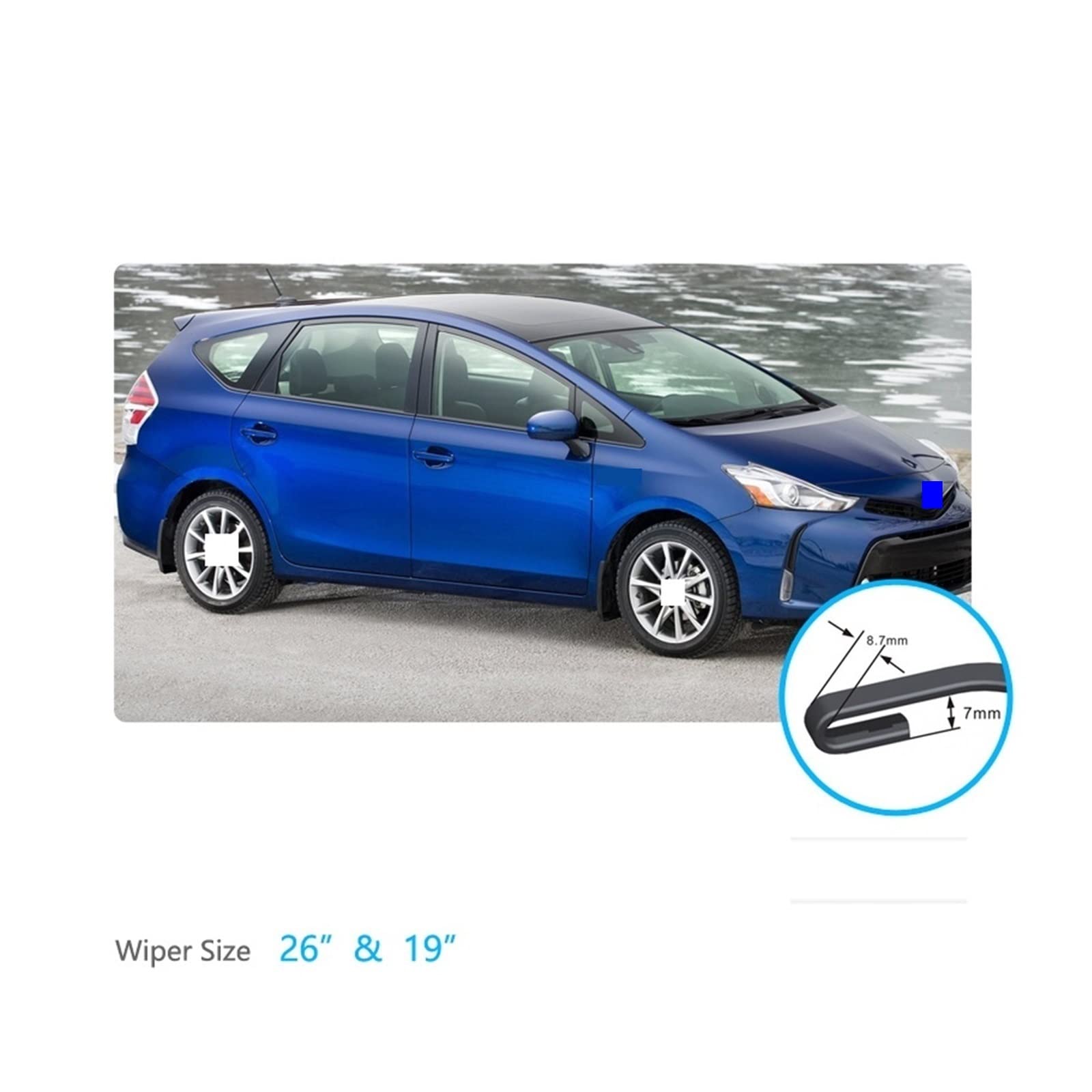 Escobilla Limpiaparabrisas Delantera Coche Para T&oyota Para Prius 2012 2013 2014 2015 2016 2017 2018 2019 ZVW40, Limpiaparabrisas De Coche.