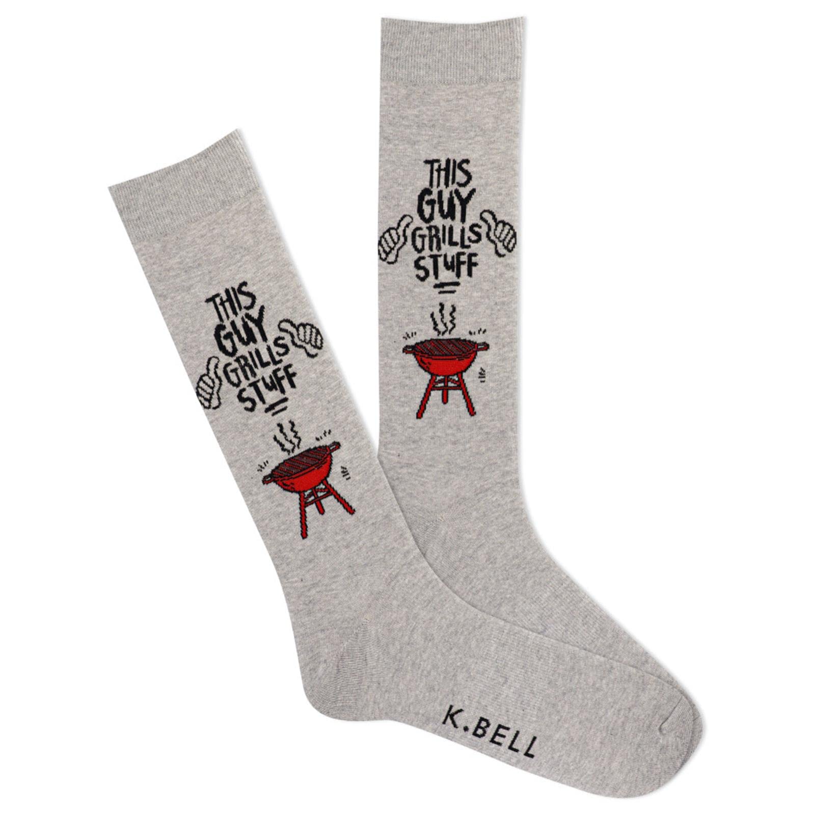 K. Bell Men's Fun Novelty Crew Socks