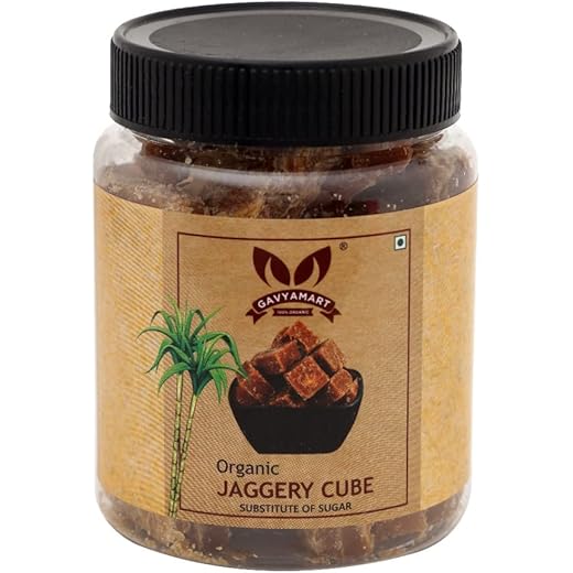 GAVYAMART Natural Jaggery Cube 400g Jar