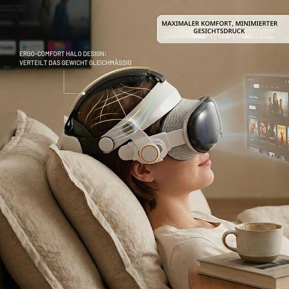 kkcobvr VP1 komfortabler Halo-Kopfgurt als Ersatz-Zubehör für Apple Vision Pro VR