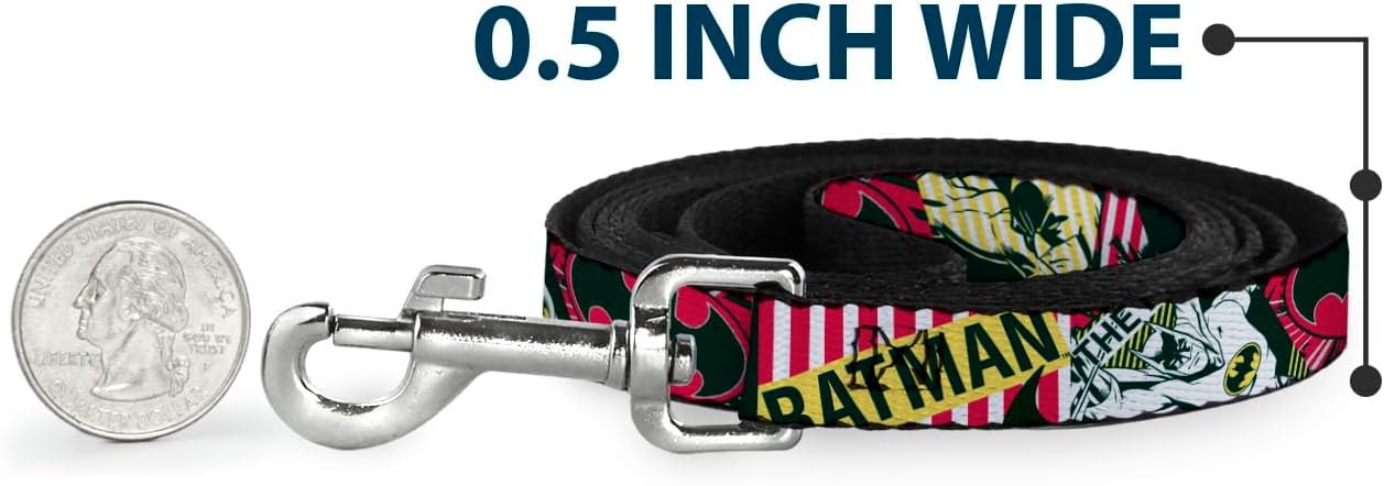 Dog Leash Batman Caped Crusader 6 Feet Long 1.0 Inch Wide