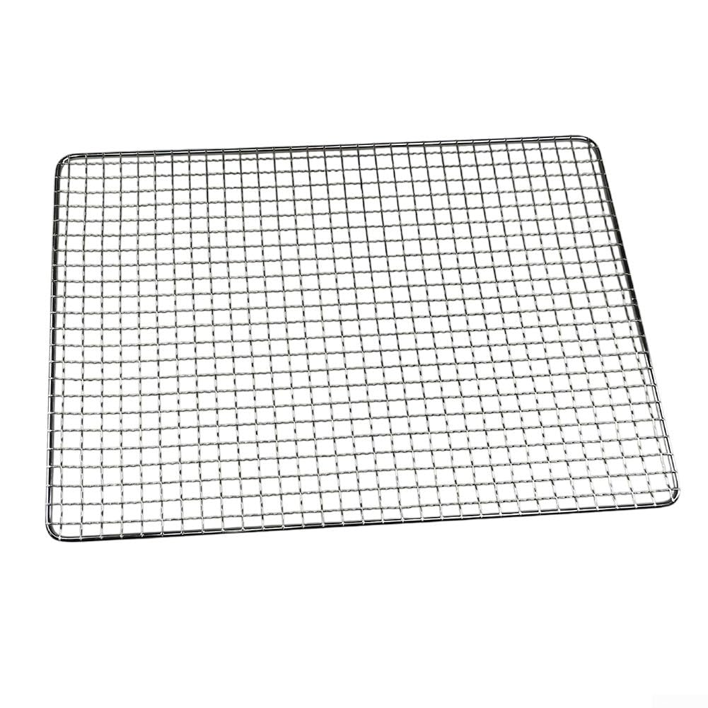 Galvanized Iron BBQ Grill Grate Replacement for Fish Meat Vegetables - Sturdy Square Grid for Charcoal Gas Kettle Grills - Rust Resistant Outdoor Camping Barbecue Cooking Rack 50x38cm(50 * 38cm)