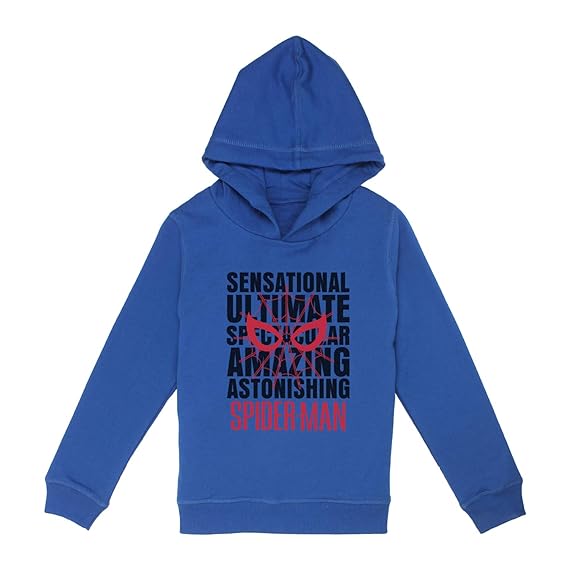 Kidsville Spiderman Blue Color Boys Hoodie