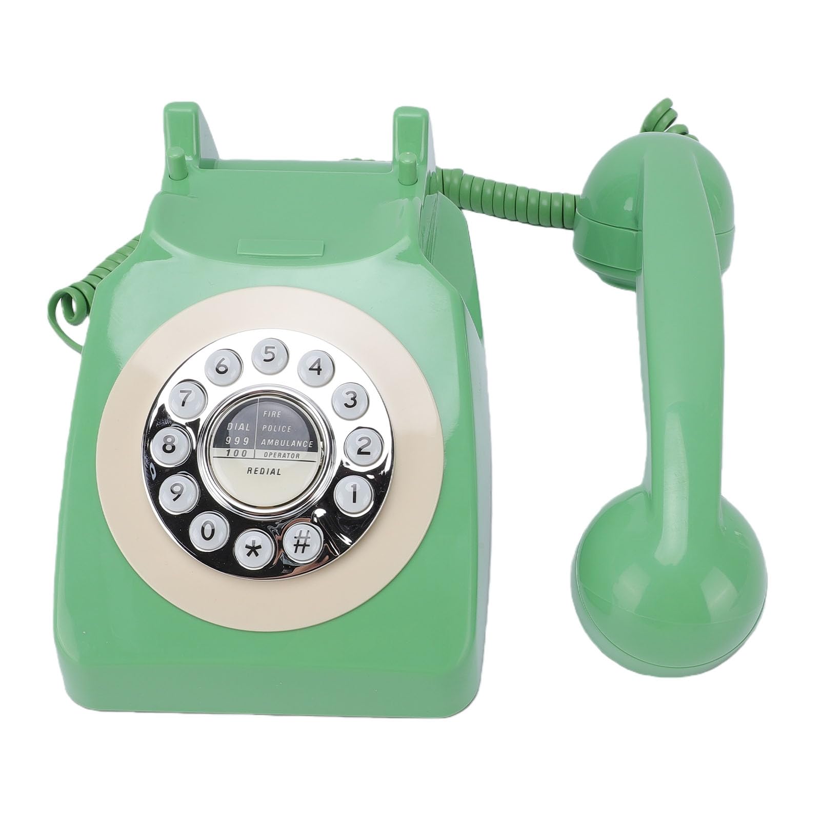 Yunseity Telefono Fisso Antico con Filo, Telefono da Scrivania con Pulsante Stile Vintage con Funzione di Ricomposizione e Connettore RJ11 per la Sicurezza in Casa, in Ufficio o in Caso di Emergenza