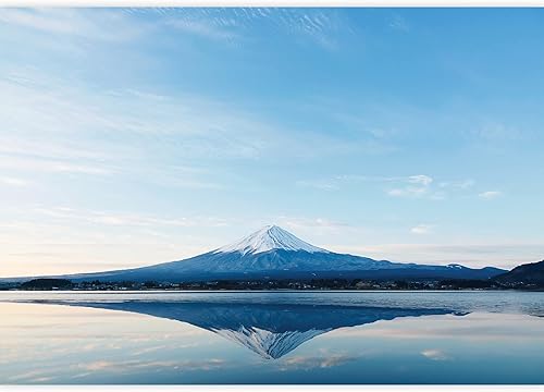 Miniatura 2 de wall26 - Monte Fuji y reflejo en un lago perfectamente liso - Paisaje - Mural de pared, adhesivo extraíble, decoración del hogar - 66 x 96 pulgadas