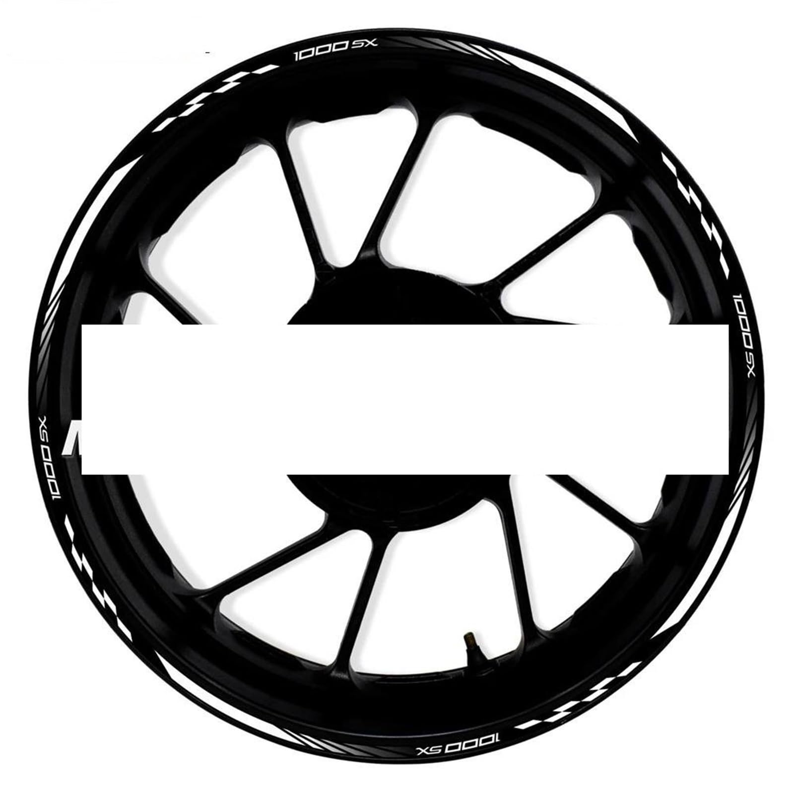 Motorcycle Wheel Stickers Sports Edge Stripe Reflective Film for Kawasaki Z1000SX Z-1000SX Decorative(Color5)