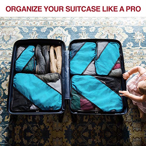 HERO Packing Cubes (5 Set) – Travel Organizers with 2 Bonus Laundry Bags