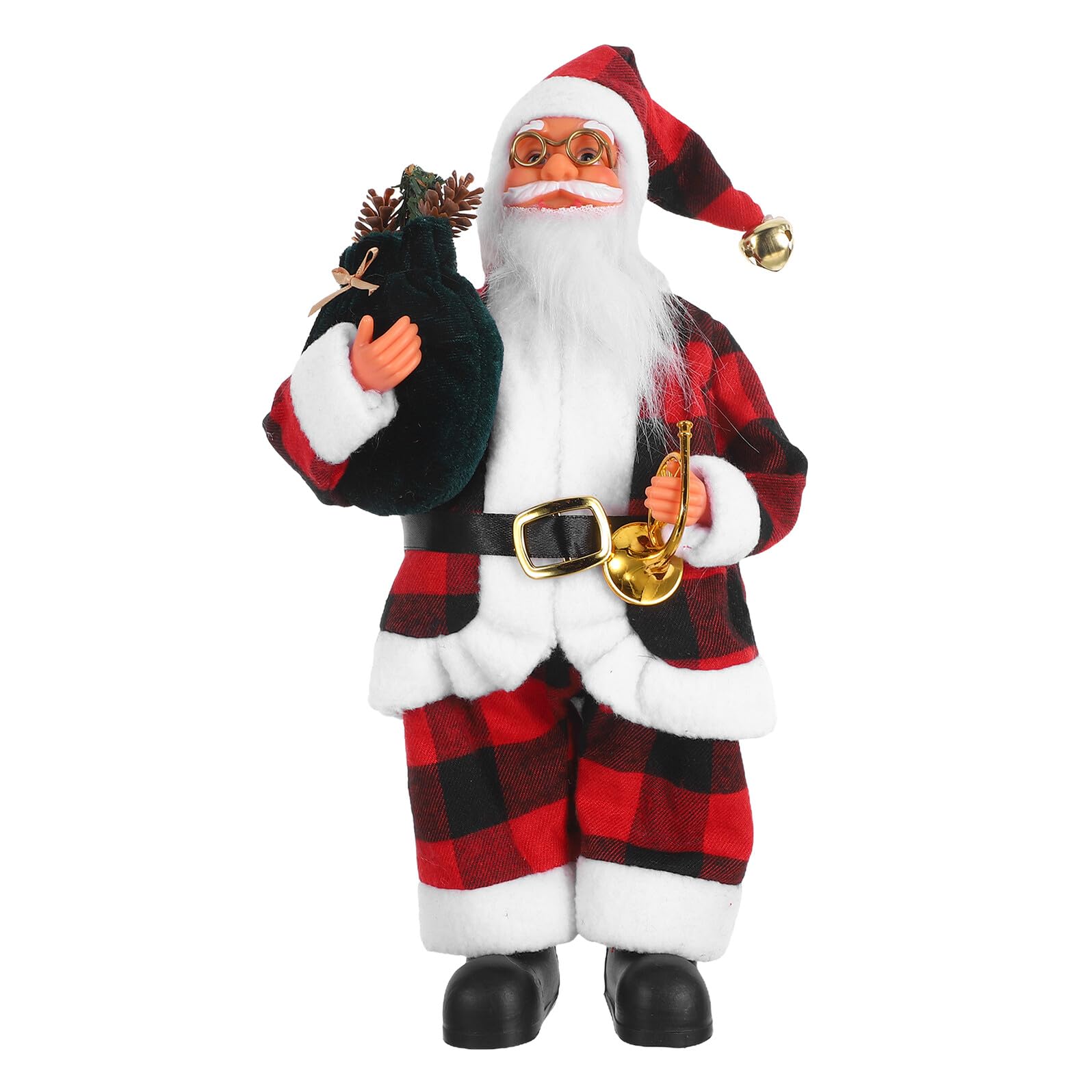 Figurine Père Noël créative rouge et noire pour décoration de bureau et salon