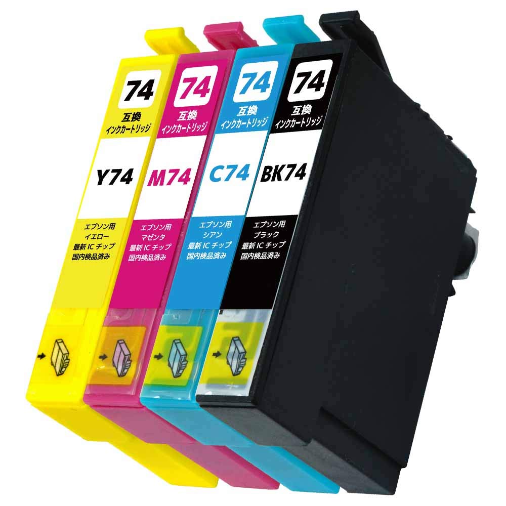 Amazon.co.jp: Inc.com IC74 (BK/C/M/Y) 互換 インク カートリッジ 4