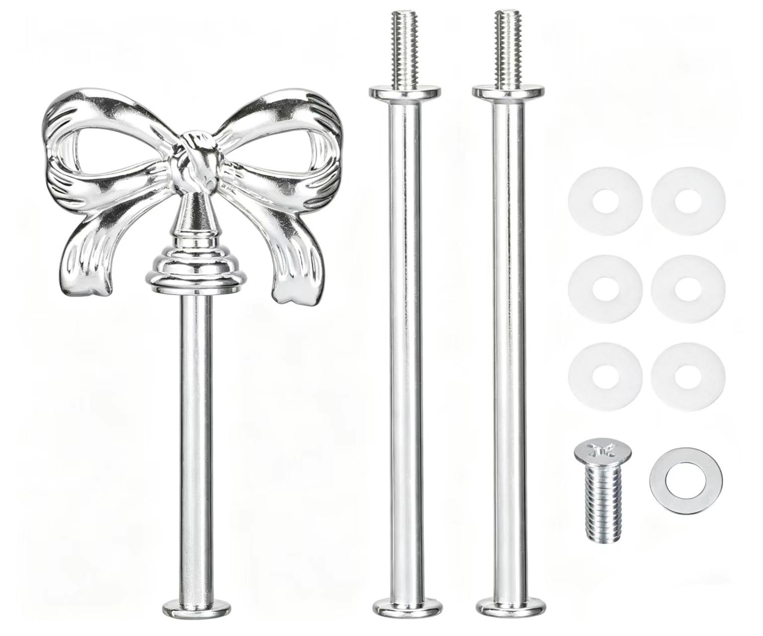 Wowlife Silver 3 Tier Cake Tray Stands Zinc Alloy Cake Stands Fitting Holder Rod Stand Handle Cupcake Stand Hardware Handles Diy Making