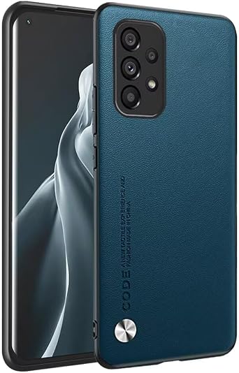 Phone Case Protective Cover Designed for Samsung Galaxy A72 / Galaxy A72 5G 6.7", Imitation Leather Style - Sapphire