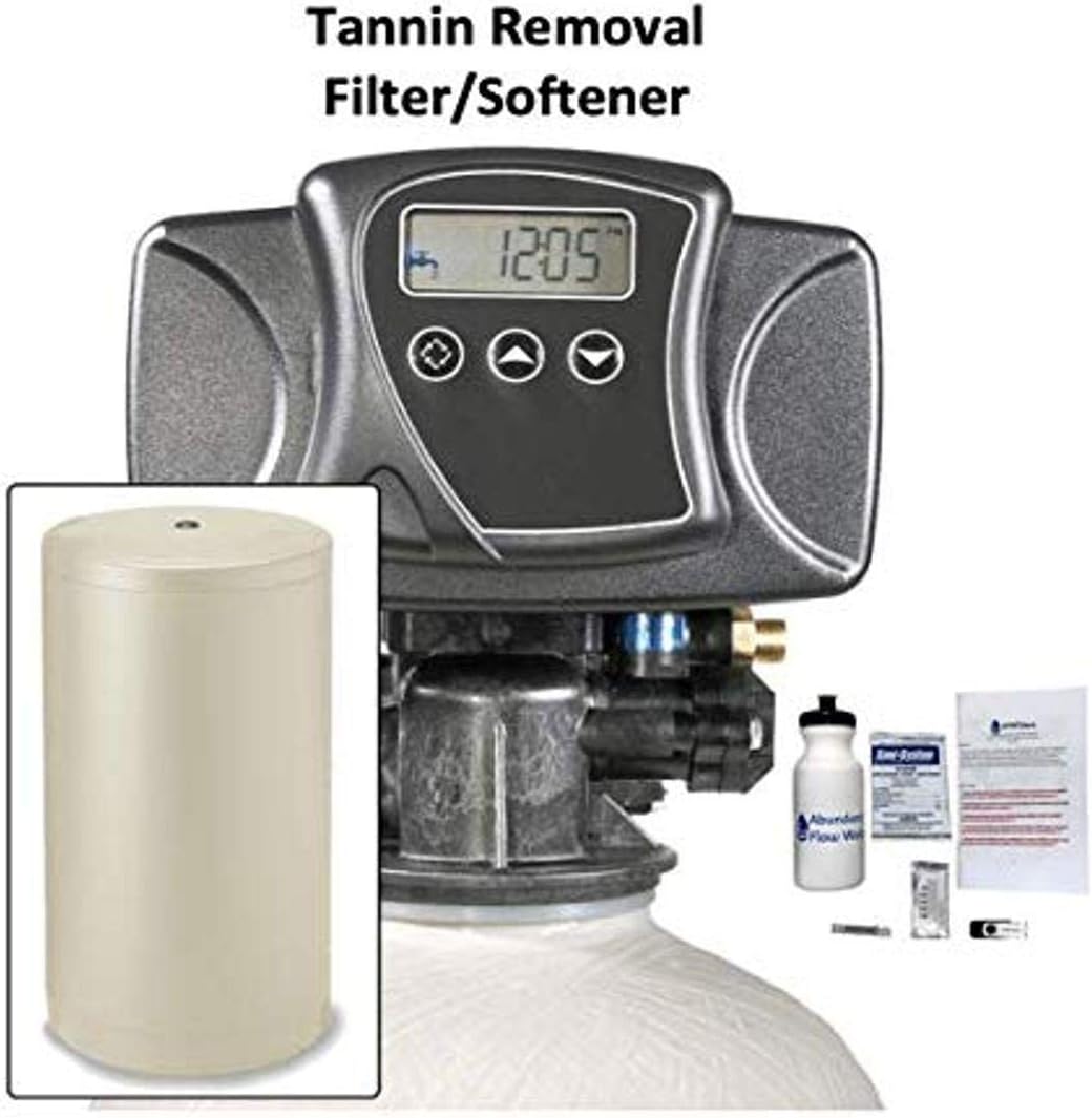 AFW Filters Built 2.0 cu ft Digital Tannin Filter Water Softener with Fleck 5600SXT (14" Brine Tank, Almond)