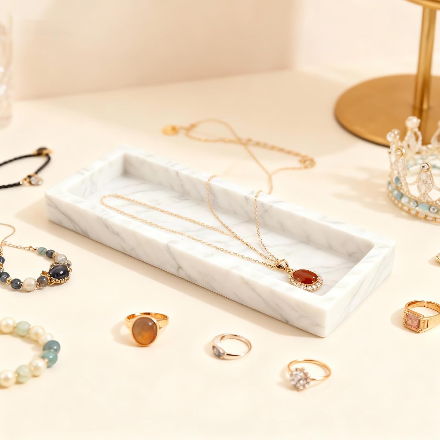 長方形トレイシリコン樹脂型、ジュエリートレイディッシュストレージコンテナエポキシ樹脂型、香水ソープタオル、バスルーム&amp;セメン