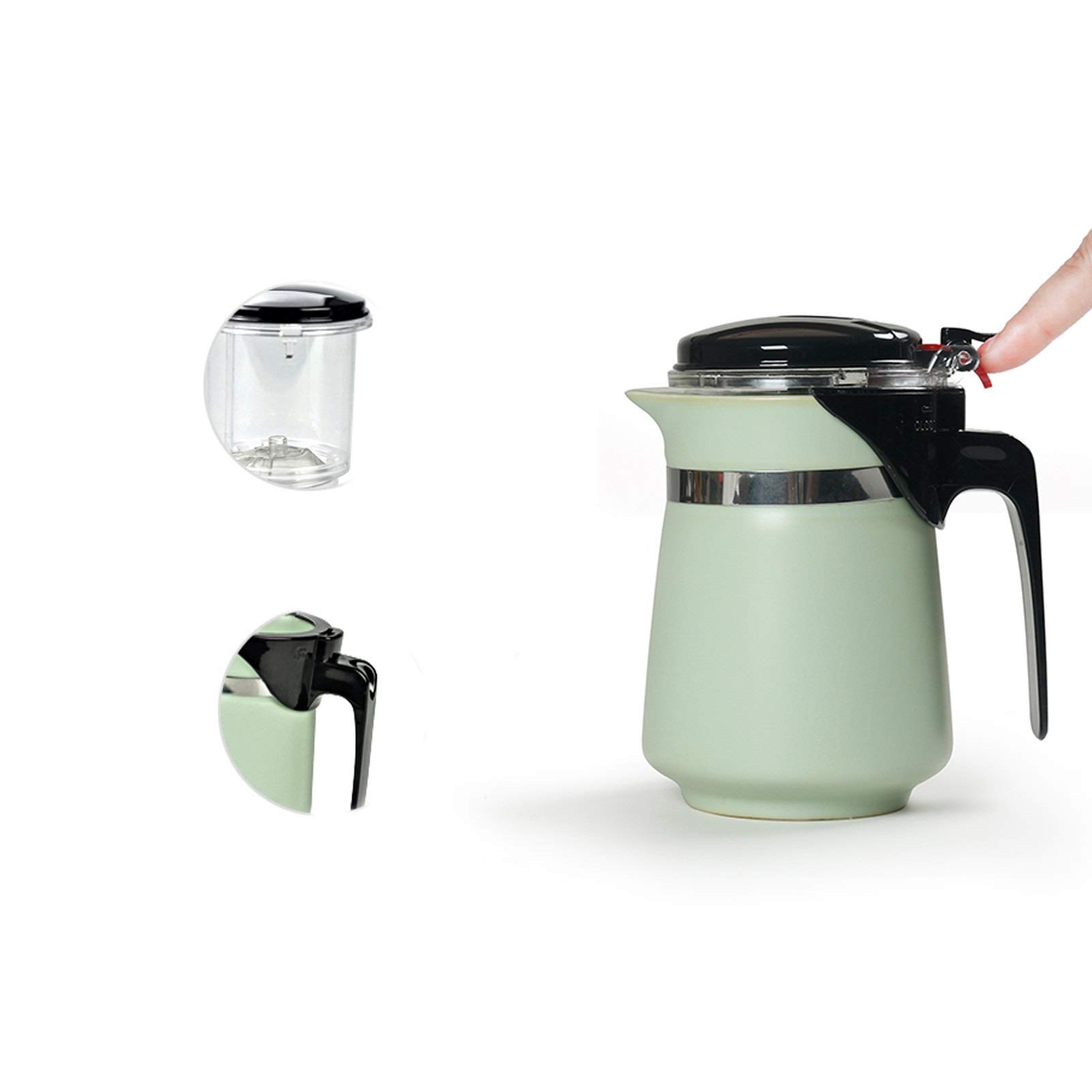 Amazon｜セラミックティーセット 取り外し可能なストレーナー付き