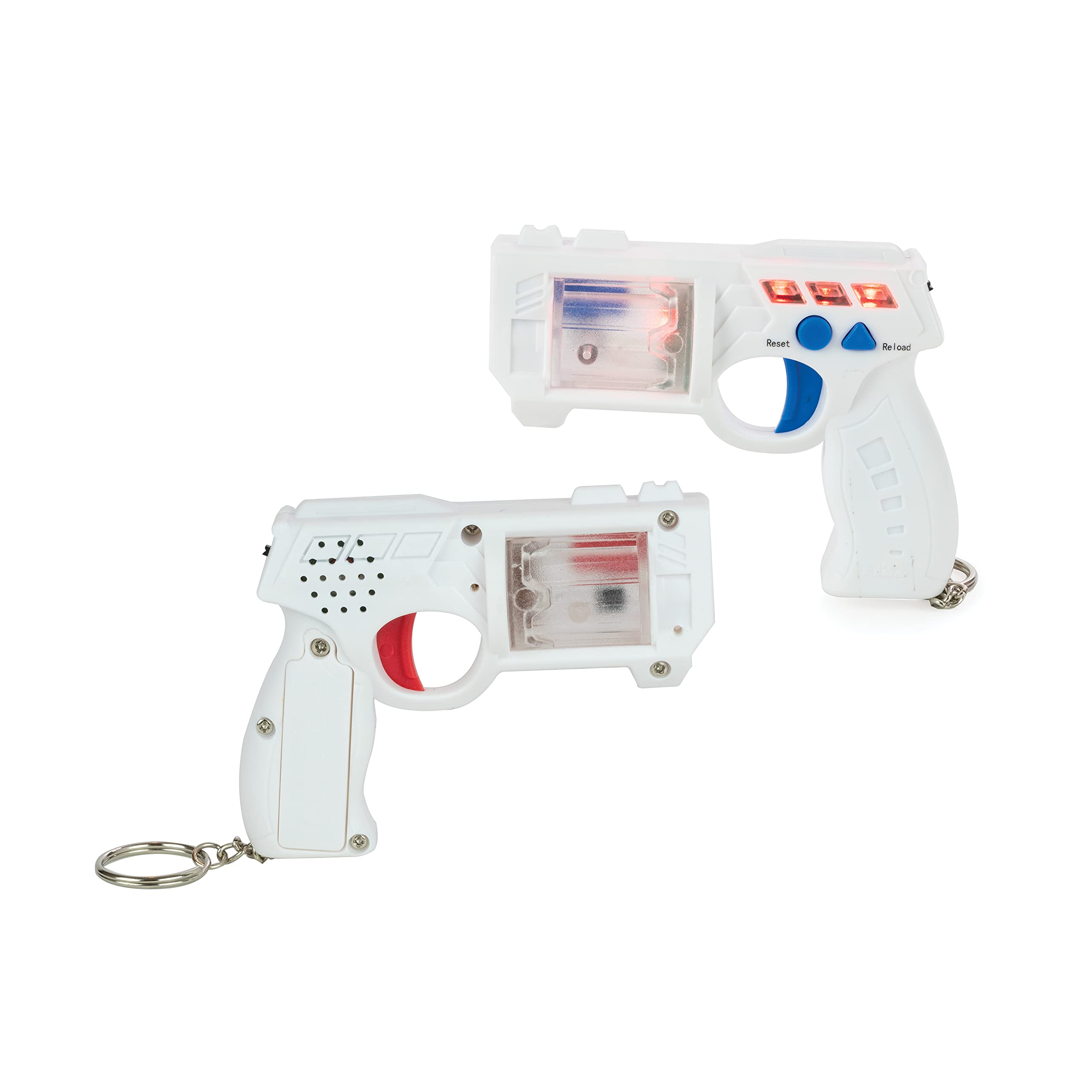 Worlds Smallest LASER TAG SET - Two Player Laser Gun Game with 8m Range, Laser Toy Shooting Fun with Lives & Shots, Batteries Included