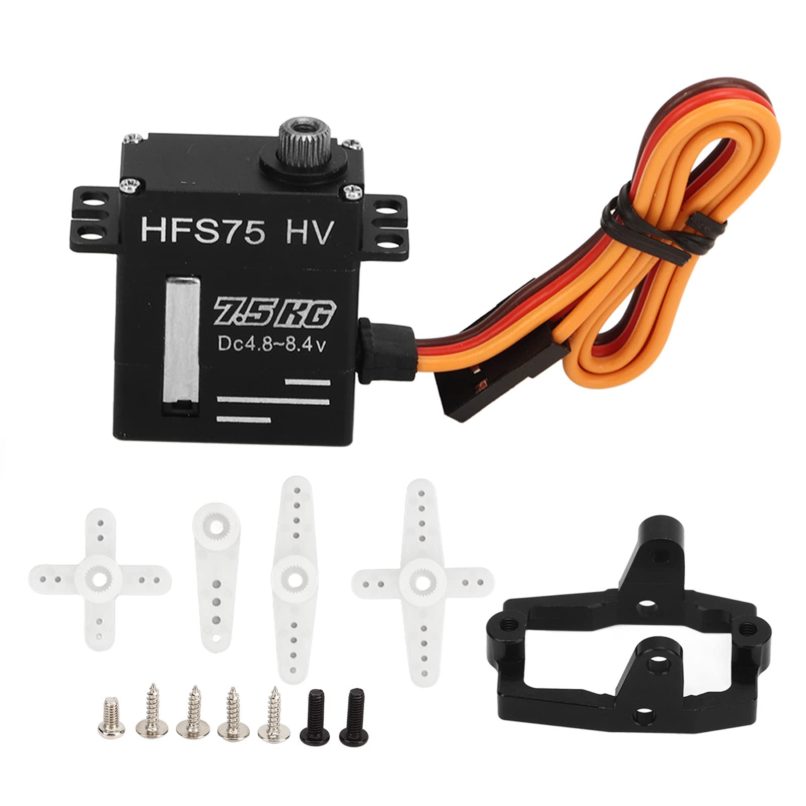 Alomejor 7.5KG High Torque Servo, Full Metal Gear Steering Servo for Traxxas TRX4M 1/18, DC 4.8?8.4V