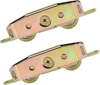 Heavy Duty Sliding Door Rollers - 1-1/4" Steel Ball Bearing, Adjustable Sides, Roller Assembly for Courtyard Doors, Sliding Glass Doors, Screen Door, Gates, and Windows, 2 Pack