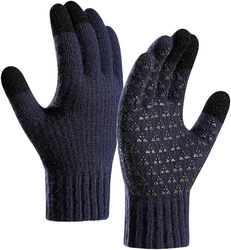 Winter Gloves Men Women Touch Screen Knitted Warm Layer Casual Mitten Driving Cycling Outdoor