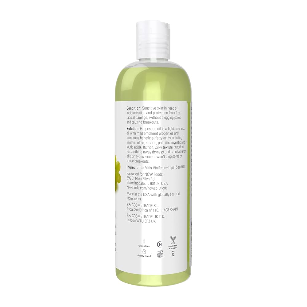 Amazon.com : NOW Foods Solutions, Grapeseed Oil, Skin Care