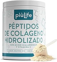 Pure Hydrolyzed Collagen Powder 330 g PiùLife, Collagen Hyaluronic Acid And Vitamin C, Collagen Peptides Type 1, Supplement Skin Hair And Nails, Joints, Collagen Powder Bovine Unflavored