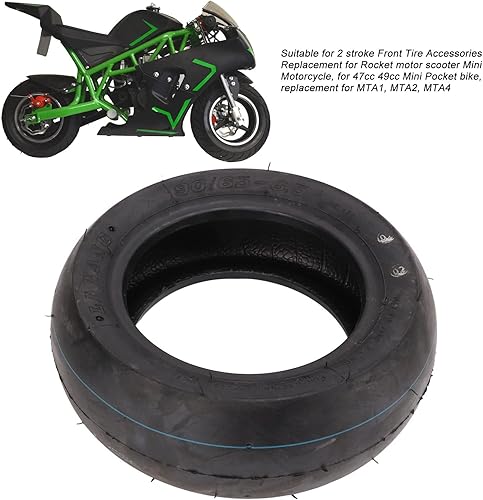 Miniatura 3 de Mini neumático delantero de motocicleta Mini neumático de bicicleta 9065-6.5 pulgadas de goma resistente para 47cc 49cc 2 tiempos Pocket Bike