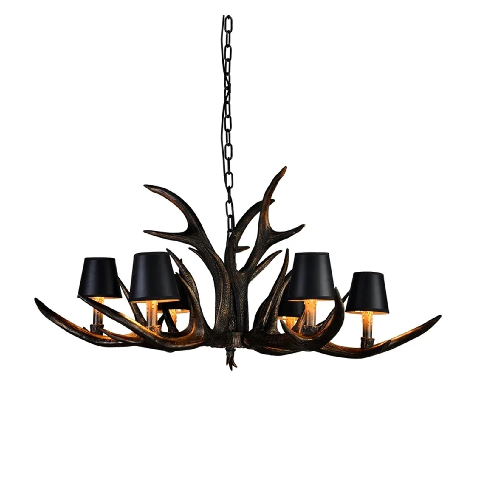 Retro Antlers LED Chandelier Table Dining Living Room Kitchen Accesorie Pendant Lamp Home Decor Interior Lighting Lustre Fixture