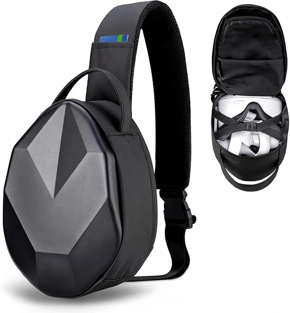 YOREPEK Carrying Case Compatible with Oculus Meta Quest 3/3S/2/Vision Pro, Hard Travel Bag fit for Meta Quest Pro Gaming Headset and Controllers, Lightweight Case