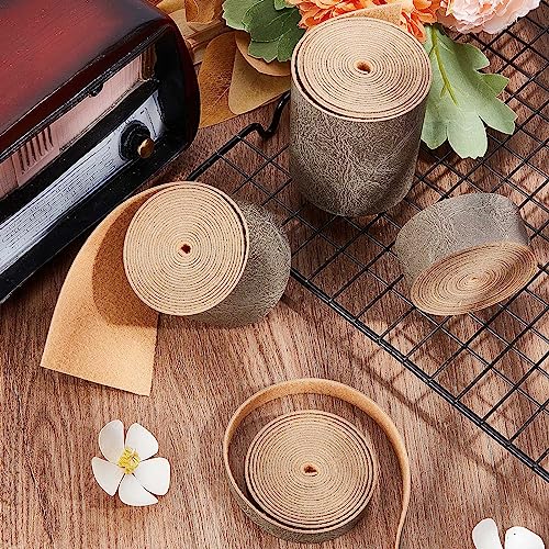 GORGECRAFT 1" Wide Flat Grey Leather Strips 79" Long Faux Grain Buffalo Leather Strap 1.2mm Thick Matte Single Sided Leather Supplies Faux Cord for Craft Diy Projects Jewelry Bracelets Necklace Making - Image 4