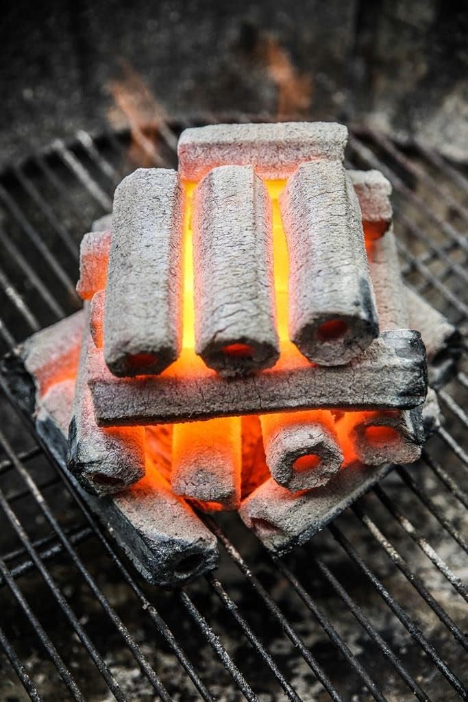 Charcoal for Grilling & BBQ — Natural Recycled Hardwood Charcoal Logs — Reusable Lump Coal with no Binders, Additives, or Chemicals — 22lbs Pack