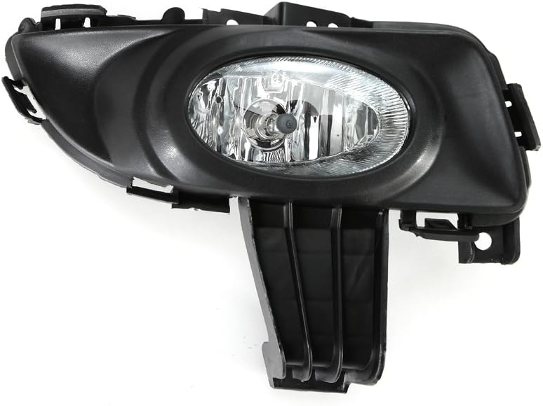 LEDIN Compatible for 2004 2005 2006 MAZDA 3 Sedan 4DR Clear Lens Fog Light Assembly w/Bezel Switch Wires Bulbs