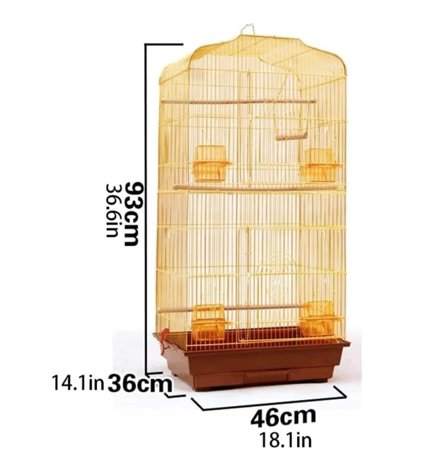 Vogelkäfig im Freien, Retro-Vogelkäfige, Großer Vogelkäfig, Quadratisch, Gold, Tragbar, Langlebig, Vogelhäuschen, Träger Für Zuhause Vogelvoliere Vogelkäfig Voliere