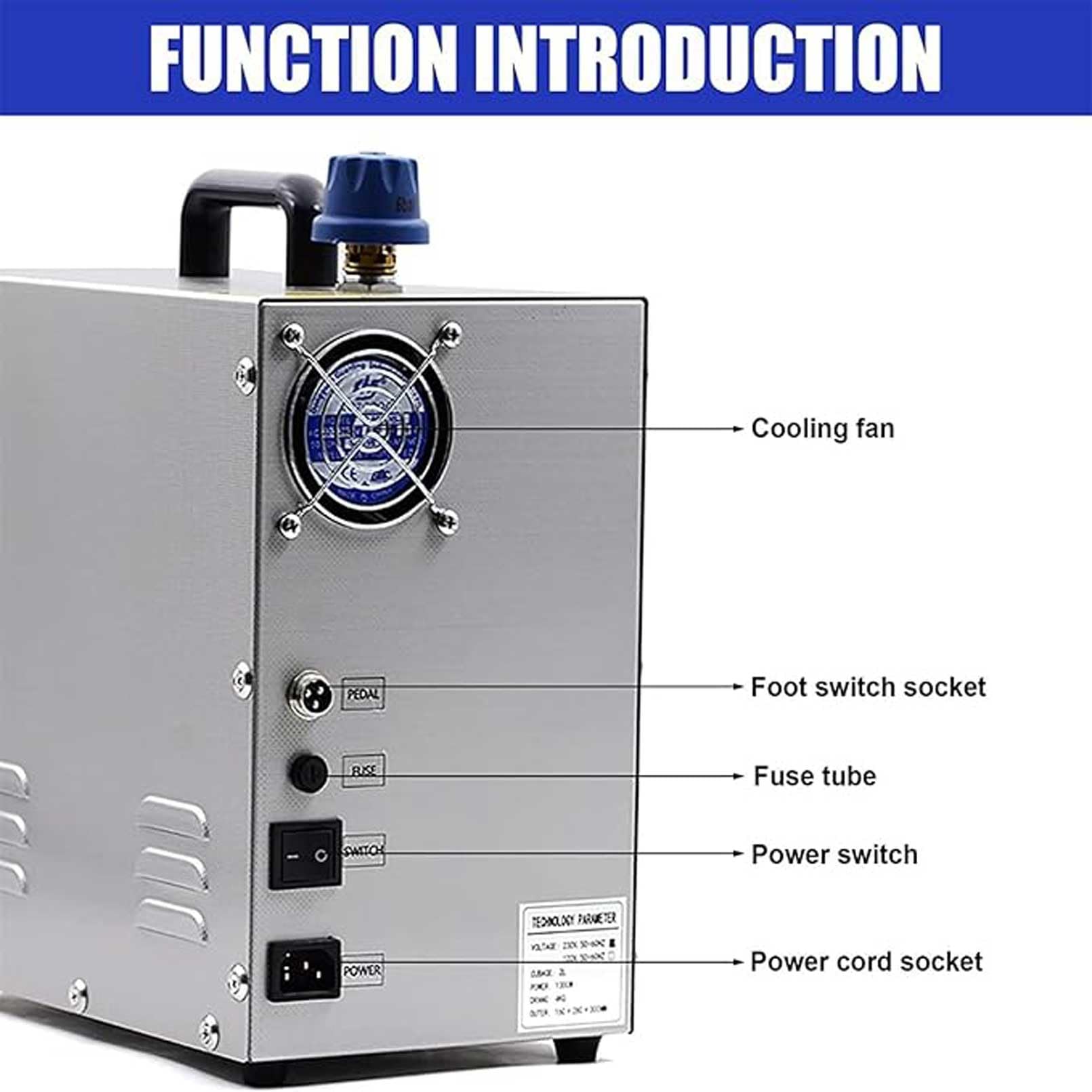 1300W Limpiador de Joyas de Oro y Plata Vaporizador Equipo de Lavado de Gemas 2L Máquina Limpiadora de Joyas a Vapor para Anillos, Relojes, Pendientes,Gafas